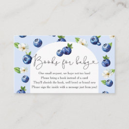 Berry Sweet Blueberry Baby shower boeken voor Baby Informatiekaartje