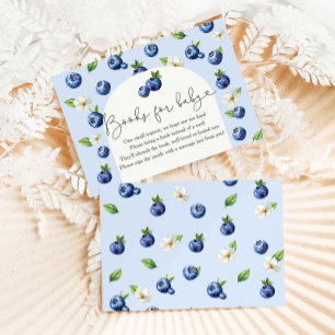 Berry Sweet Blueberry Baby shower boeken voor Baby Informatiekaartje