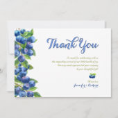 Berry Sweet Blueberry Baby shower Dank je wel Bedankkaart (Voorkant)