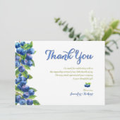 Berry Sweet Blueberry Baby shower Dank je wel Bedankkaart (Staand voorkant)