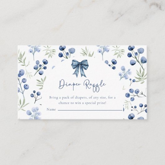Berry Sweet Blueberry Baby shower Enclosure Kaart (Voorkant)