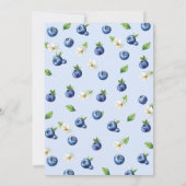 Berry Sweet Blueberry Baby shower Kaart (Achterkant)
