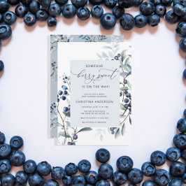Berry Sweet Blueberry Baby shower Kaart