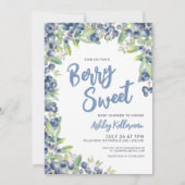 Berry Sweet Blueberry Baby shower Kaart (Voorkant)