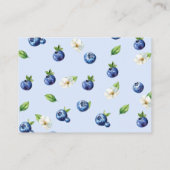 Berry Sweet Blueberry Baby shower Luier Raffle Informatiekaartje (Achterkant)