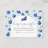 Berry Sweet Blueberry Baby shower Luier Raffle Informatiekaartje (Voorkant)