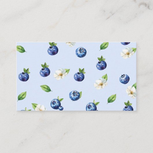 Berry Sweet Blueberry Baby shower Luier Raffle Informatiekaartje (Achterkant)