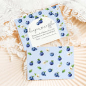 Berry Sweet Blueberry Baby shower Luier Raffle Informatiekaartje