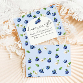 Berry Sweet Blueberry Baby shower Luier Raffle Informatiekaartje