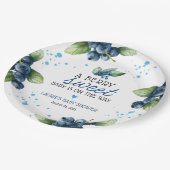 Berry Sweet Blueberry Baby shower Papieren Bordje (Gekanteld)