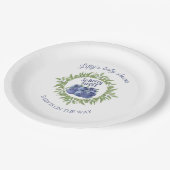 Berry Sweet Blueberry Baby shower Papieren Bordje (Gekanteld)