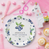 Berry Sweet Blueberry Baby shower Papieren Bordje (Feest)