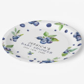 Berry Sweet Blueberry Baby shower Papieren Bordje (Gekanteld)