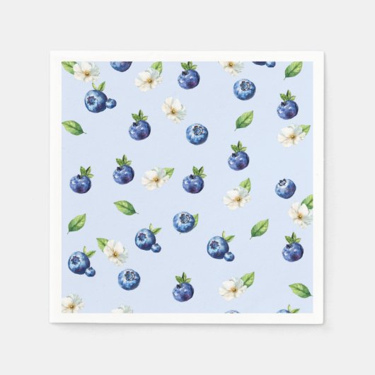Berry Sweet Blueberry Baby shower Servet (Voorkant)