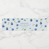 Berry Sweet Blueberry Baby shower Waterfles Etiket (Enkel label)