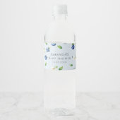 Berry Sweet Blueberry Baby shower Waterfles Etiket (Voorkant)