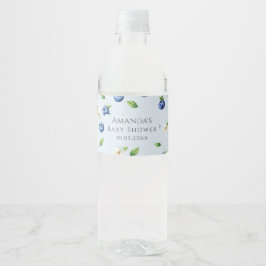 Berry Sweet Blueberry Baby shower Waterfles Etiket