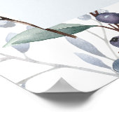 Berry Sweet Blueberry Baby shower Welkom Poster (Hoek)