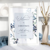 Berry Sweet Blueberry Baby shower Welkom Poster