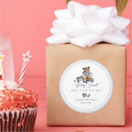 Berry Sweet Blueberry Beer Baby Jongensdouche Ronde Sticker