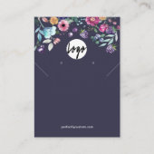 Berry Sweet Blueberry & Bloemen Earing Display Visitekaartje (Voorkant)