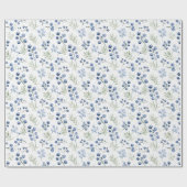 Berry Sweet Blueberry Bow Baby Shower Napkins Cadeaupapier (Vlak)