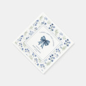 Berry Sweet Blueberry Bow Baby shower Servet (Hoek)