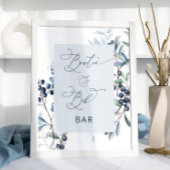 Berry Sweet Blueberry Bowtie en Bib Bar Poster