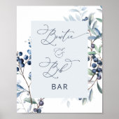 Berry Sweet Blueberry Bowtie en Bib Bar Poster (Voorkant)
