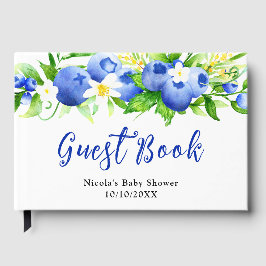 Berry Sweet Blueberry Floral Baby Shower Gastenboek