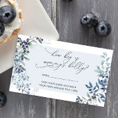 Berry Sweet Blueberry Hoe groot is mama's buik Informatiekaartje