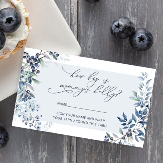 Berry Sweet Blueberry Hoe groot is mama's buik Informatiekaartje