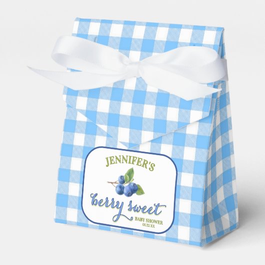 Berry Sweet Blueberry thema Baby shower Bedankdoosjes (Voorkant Zijde)
