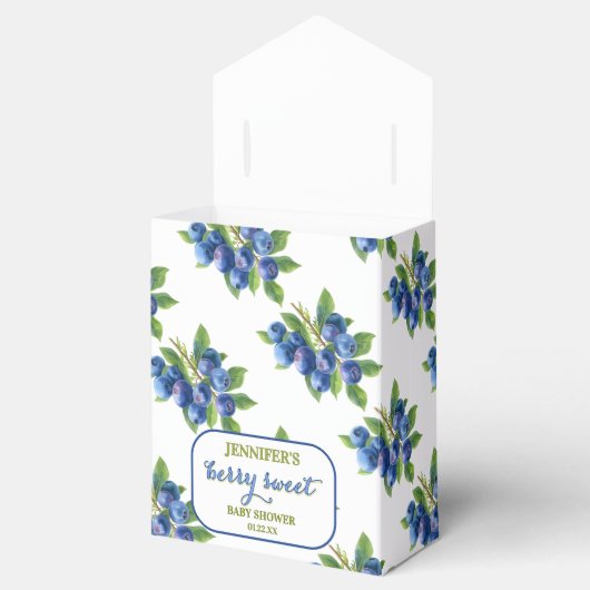 Berry Sweet Blueberry thema Baby shower Bedankdoosjes (Geopend)