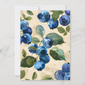 Berry Sweet Blueberry thema Baby shower Kaart (Achterkant)