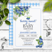 Berry Sweet Blueberry thema Baby shower Kaart