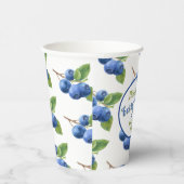 Berry Sweet Blueberry thema Baby shower Papieren Bekers (Rechts)