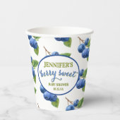 Berry Sweet Blueberry thema Baby shower Papieren Bekers (Voorkant)