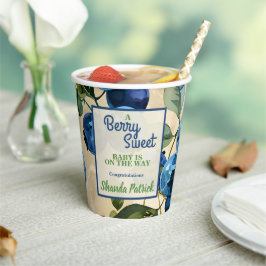 Berry Sweet Blueberry thema Baby shower Papieren Bekers
