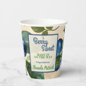 Berry Sweet Blueberry thema Baby shower Papieren Bekers (Achterkant)