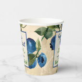 Berry Sweet Blueberry thema Baby shower Papieren Bekers (Rechts)