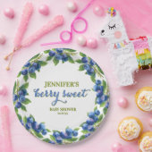 Berry Sweet Blueberry thema Baby shower Papieren Bordje (Feest)