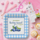 Berry Sweet Blueberry thema Baby shower Papieren Bordje (Feest)