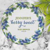 Berry Sweet Blueberry thema Baby shower Papieren Bordje