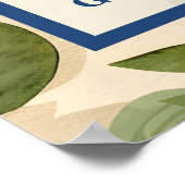 Berry Sweet Blueberry thema Baby shower Poster (Hoek)