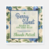 Berry Sweet Blueberry thema Baby shower Servet (Voorkant)