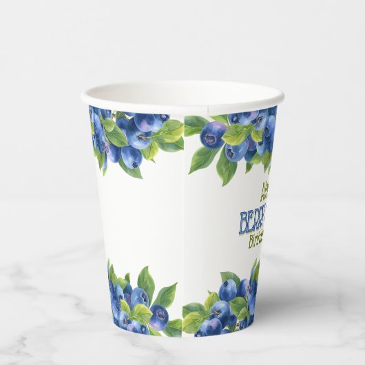 Berry Sweet Blueberry Theme Verjaardagsfeestje Papieren Bekers (Rechts)