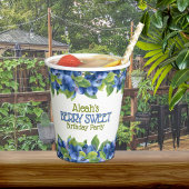 Berry Sweet Blueberry Theme Verjaardagsfeestje Papieren Bekers