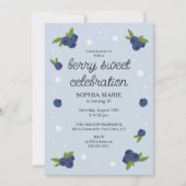 Berry Sweet Blueberry Verjaardag Periwinkle Blauw Kaart (Voorkant)