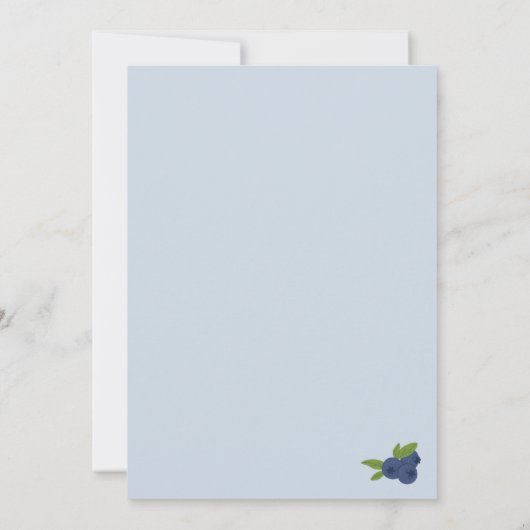 Berry Sweet Blueberry Verjaardag Periwinkle Blauw Kaart (Achterkant)